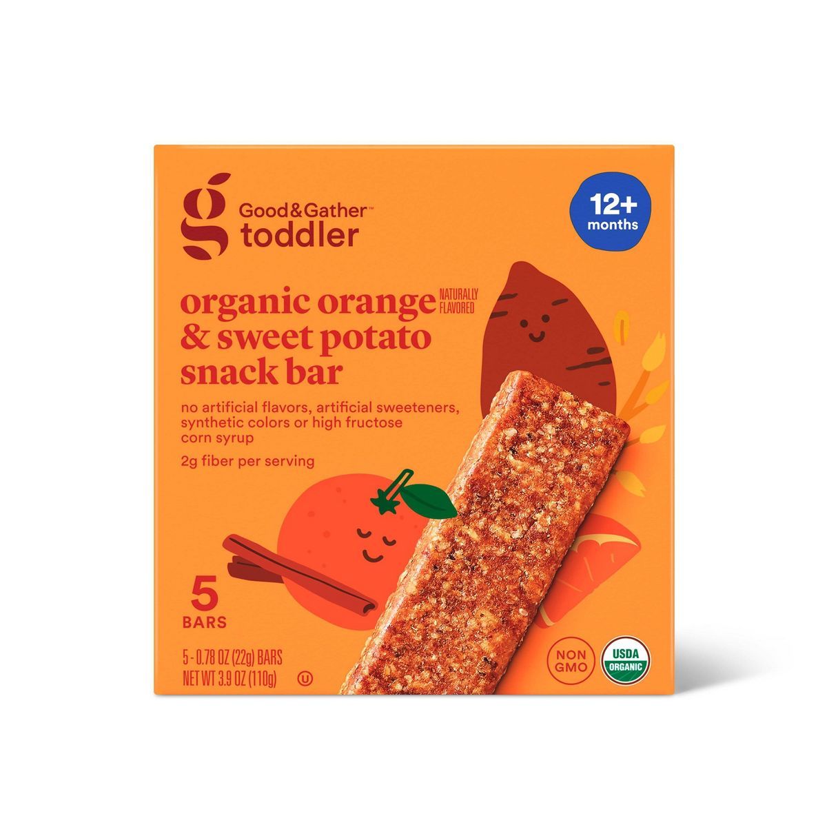 Organic Orange Sweet Potato Snack Bars - 3.17oz/5ct - Good & Gather™ | Target