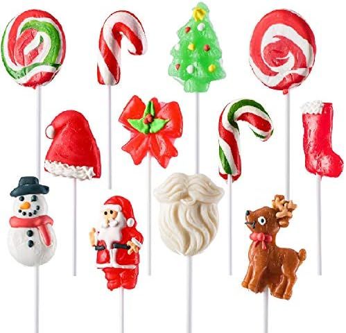 Holiday-Themed Lollipops (12 Pack) Great for Christmas Goody Bag Fillers, Christmas Stocking Stuf... | Amazon (US)