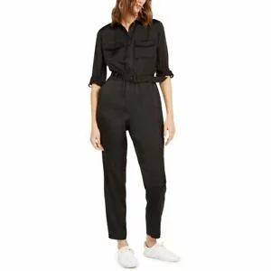 INC International Concepts Women's Button-Front Jumpsuit Black Size 6 | Walmart (US)