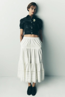 By Anthropologie Spitzen-Petticoat-Crop-Weite-Bein-Hose | Anthropologie (EU)
