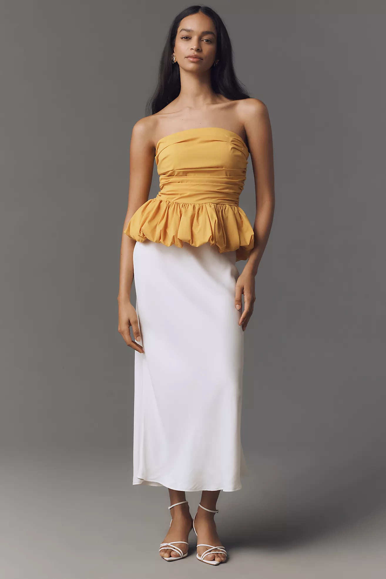 Maeve Strapless Drop-Waist Bubble Top | Anthropologie (US)