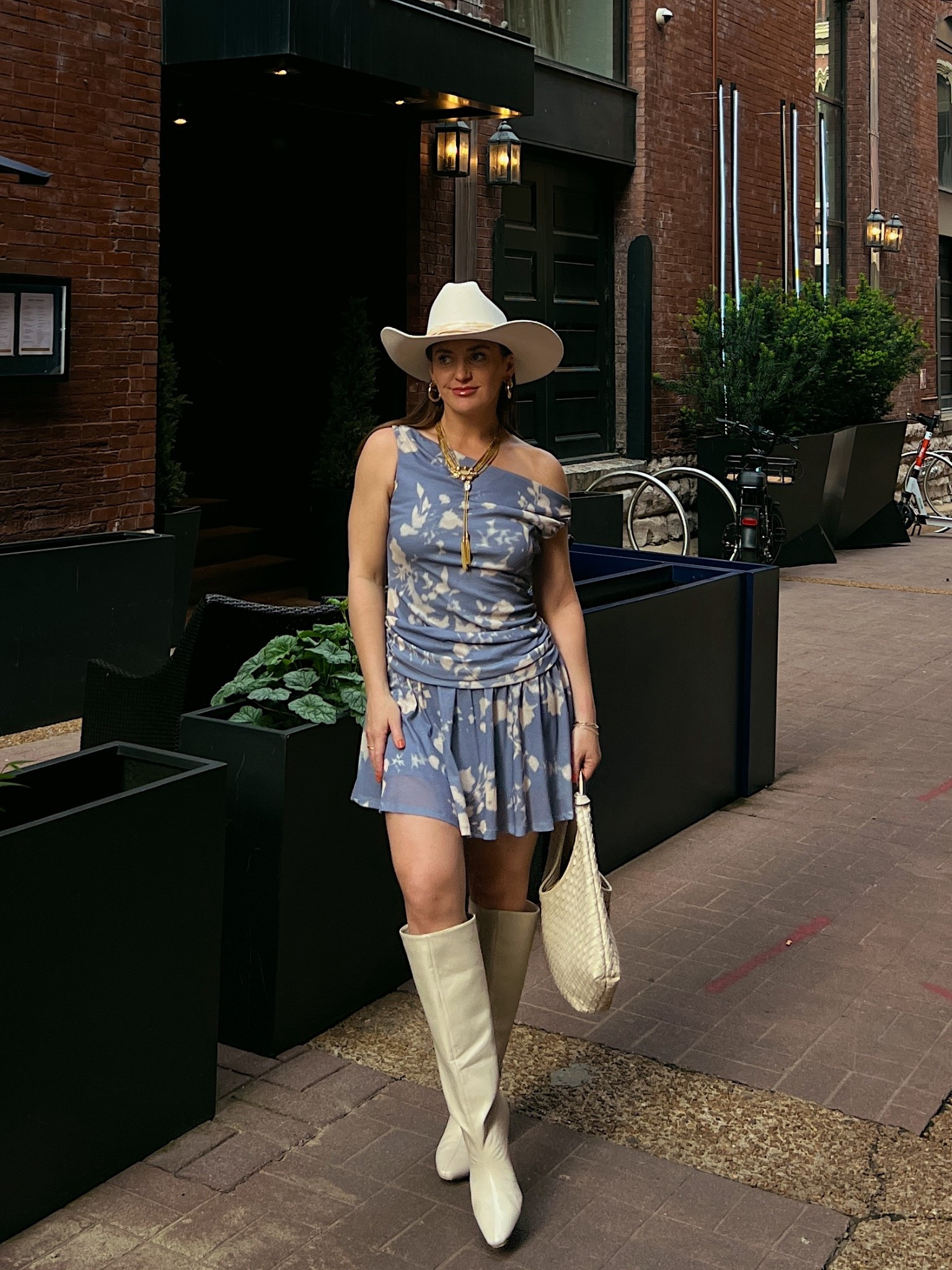 Lulus dress + boots & a hat 🤠 
Use code skhammer20 for 20% off your first purchase 

#LTKFestival #LTKSeasonal #LTKTravel