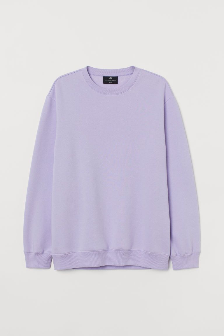H & M - Relaxed Fit Sweatshirt - Purple | H&M (US)