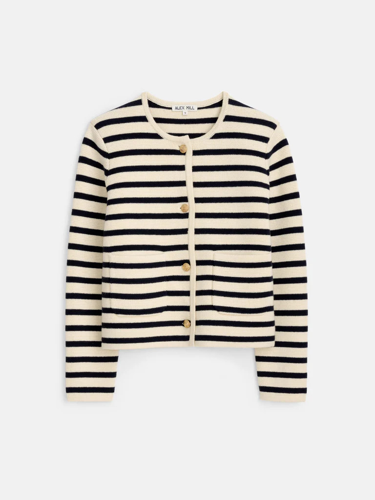 Paris Sweater Jacket in Stripe | Alex Mill