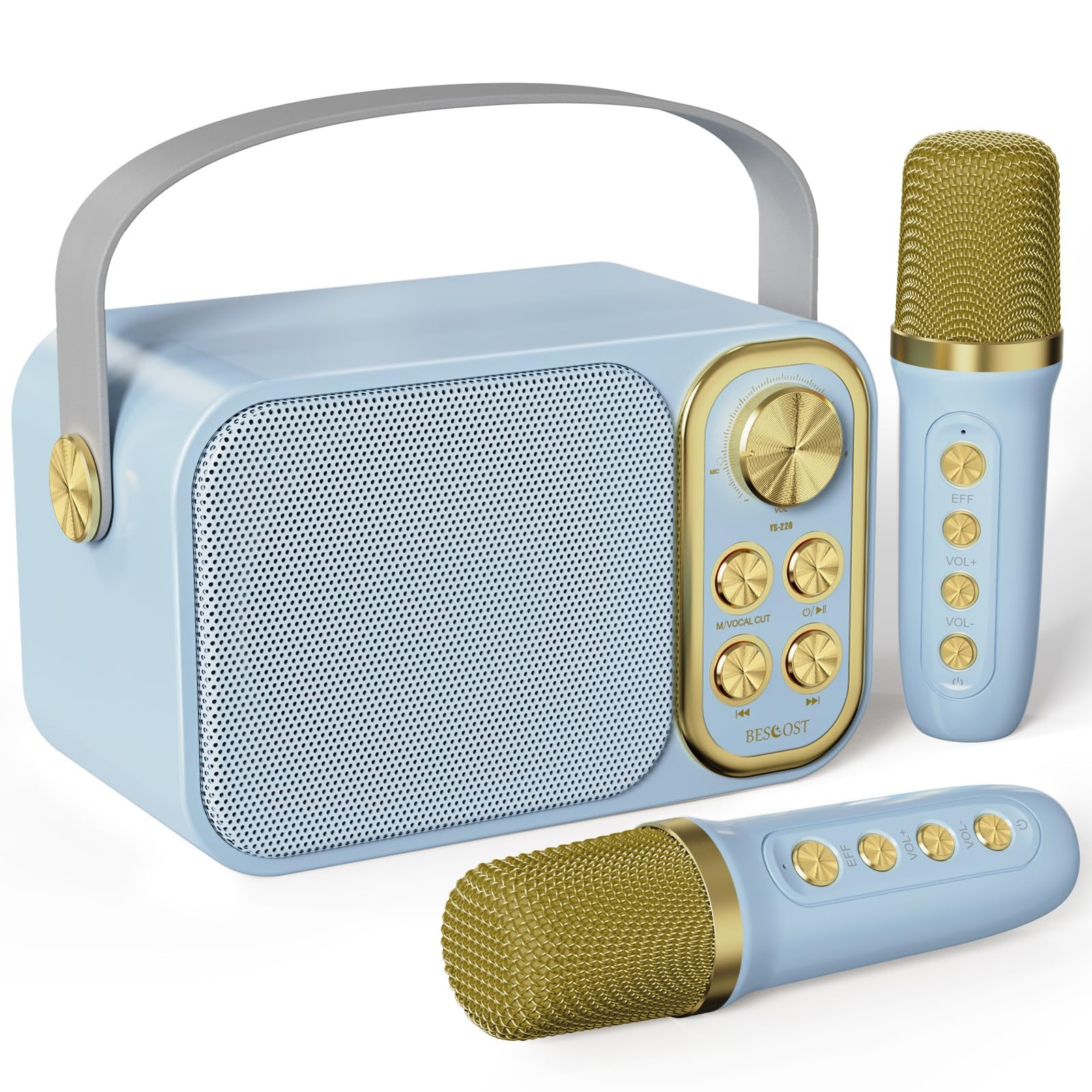 Karaoke Machine for Kids, Mini Karaoke Kachine with 2 Wireless Microphones for Adults, Kids Karao... | Amazon (US)