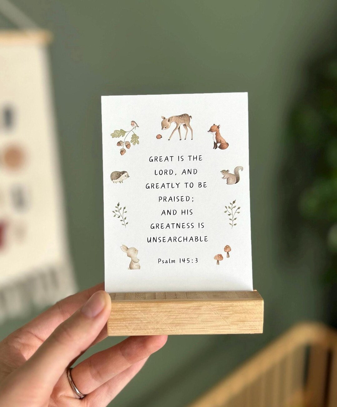 Children's Scripture Memorization Cards: 40 Bible Verses, Bamboo Stand/ Duty Free - Etsy | Etsy (US)
