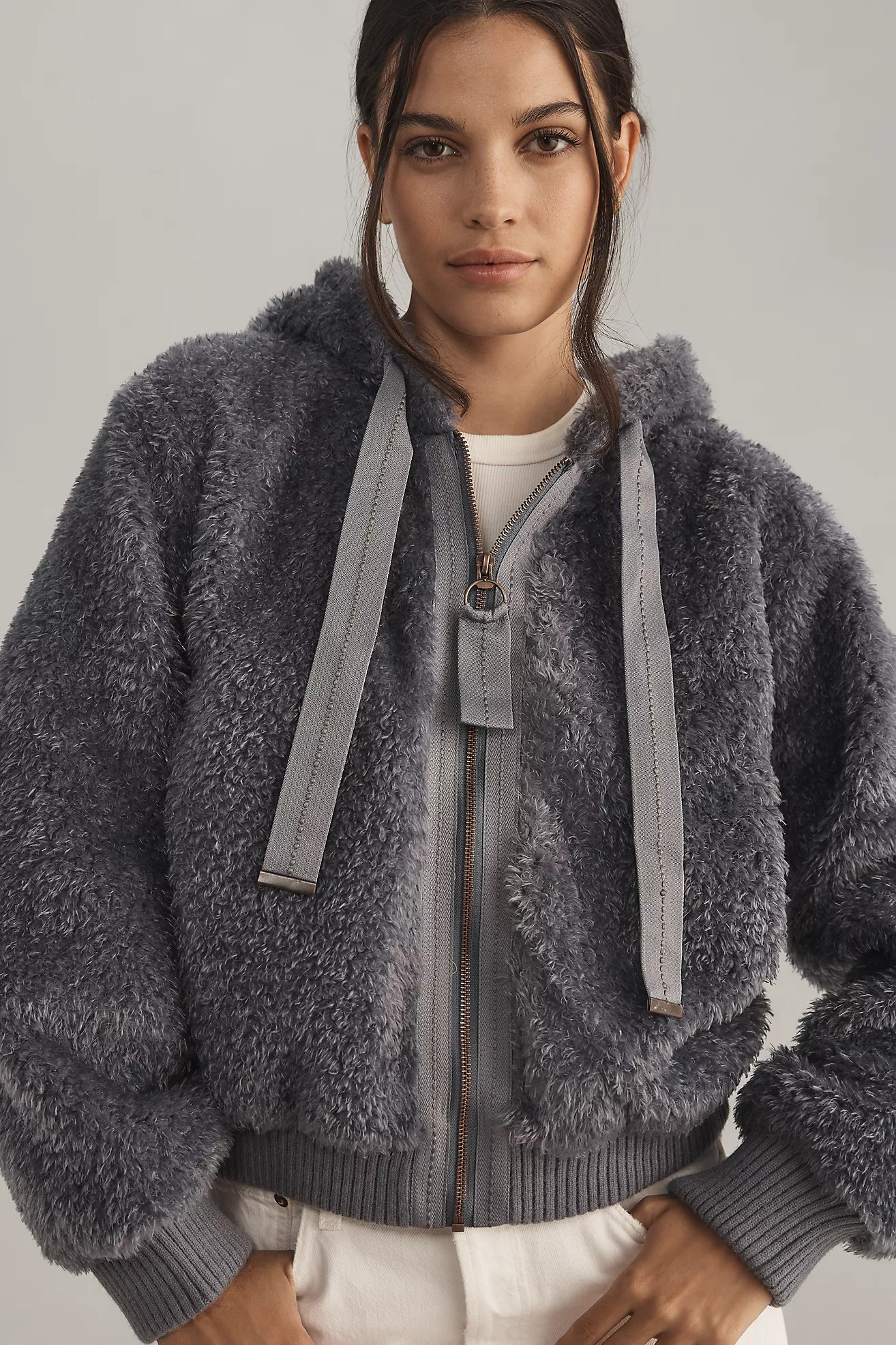 Pilcro Fuzzy Hooded Jacket | Anthropologie (US)