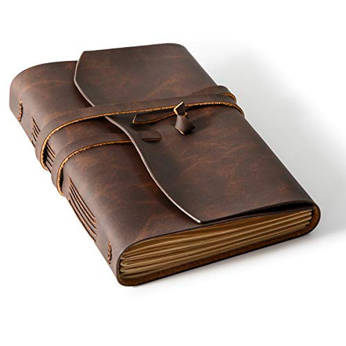 Bedsure Leather Journal Notebook - Leather Bound Journal for Men, Lined Travel Journal & Writing Jou | Amazon (US)
