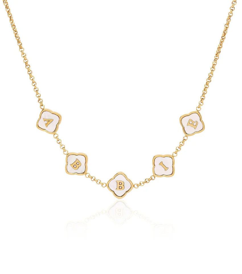 Clover Custom Name Necklace (Gold) | Abbott Lyon