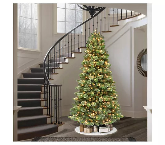 Puleo 7.5ft Pre -Lit Oklahoma P ine Artificial Christmas Tree | QVC