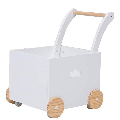 Crown Children 2-in-1 Baby Learning Walker -Toddler Baby Push Walker-Wooden Strollers with Blocks -  | Amazon (US)