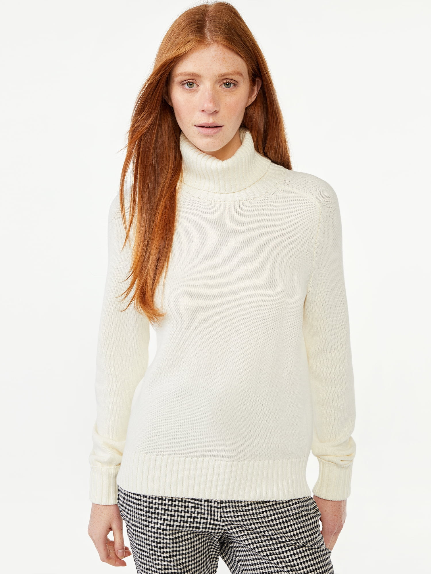 Free Assembly Women's Turtleneck Sweater, Midweight - Walmart.com | Walmart (US)