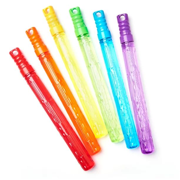 Play Day Bubble Maker Stick Toy with 30 Ounce Bubble Solution, 6 Pack, Multiple Colors - Walmart.... | Walmart (US)