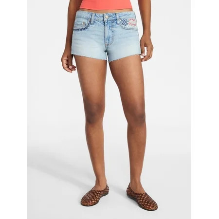 No Boundaries Americana Festival Denim Shorts 2 Inseam Women s 00-18 | Walmart (US)