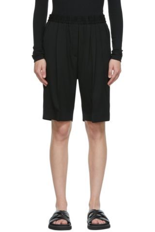 Black Eco Wool Shorts | SSENSE