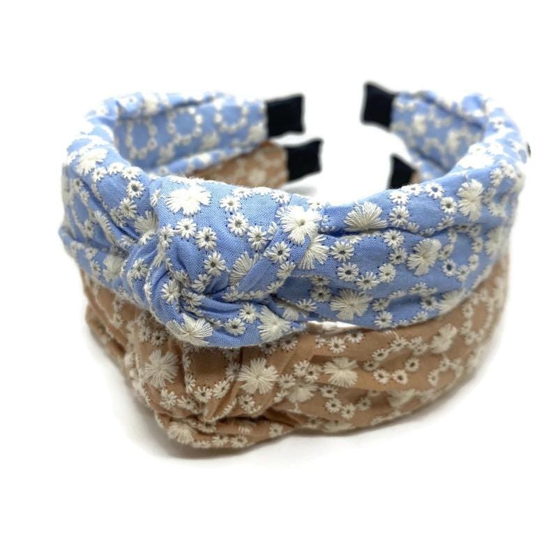 Eyelet Daisy Topknot Headband (2 Color Options) | Sea Marie Designs