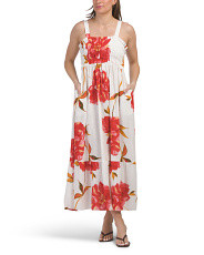 Linen Blend Floral Maxi Dress | Casual Dresses  | Marshalls | Marshalls