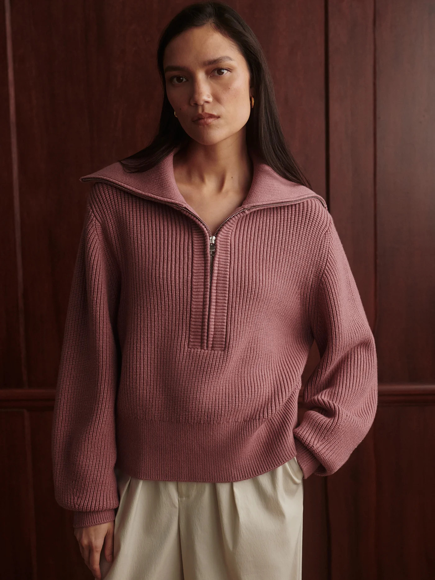 Maura Half Zip Rib Knit | Varley US | Varley US