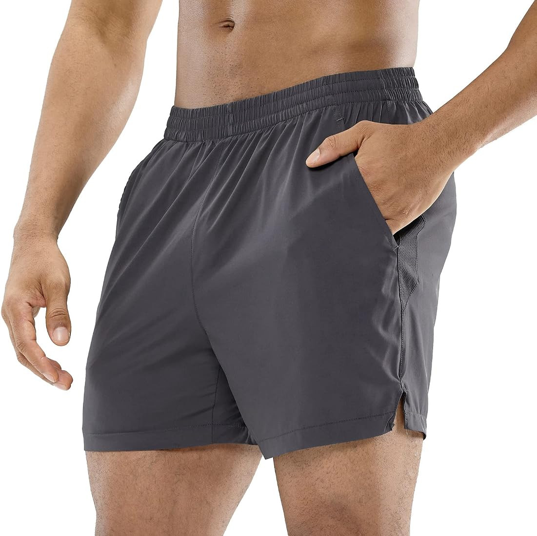 MIER Men's Workout Running Shorts Lightweight Active 5 Inches Shorts with Pockets, Quick Dry, Bre... | Amazon (US)