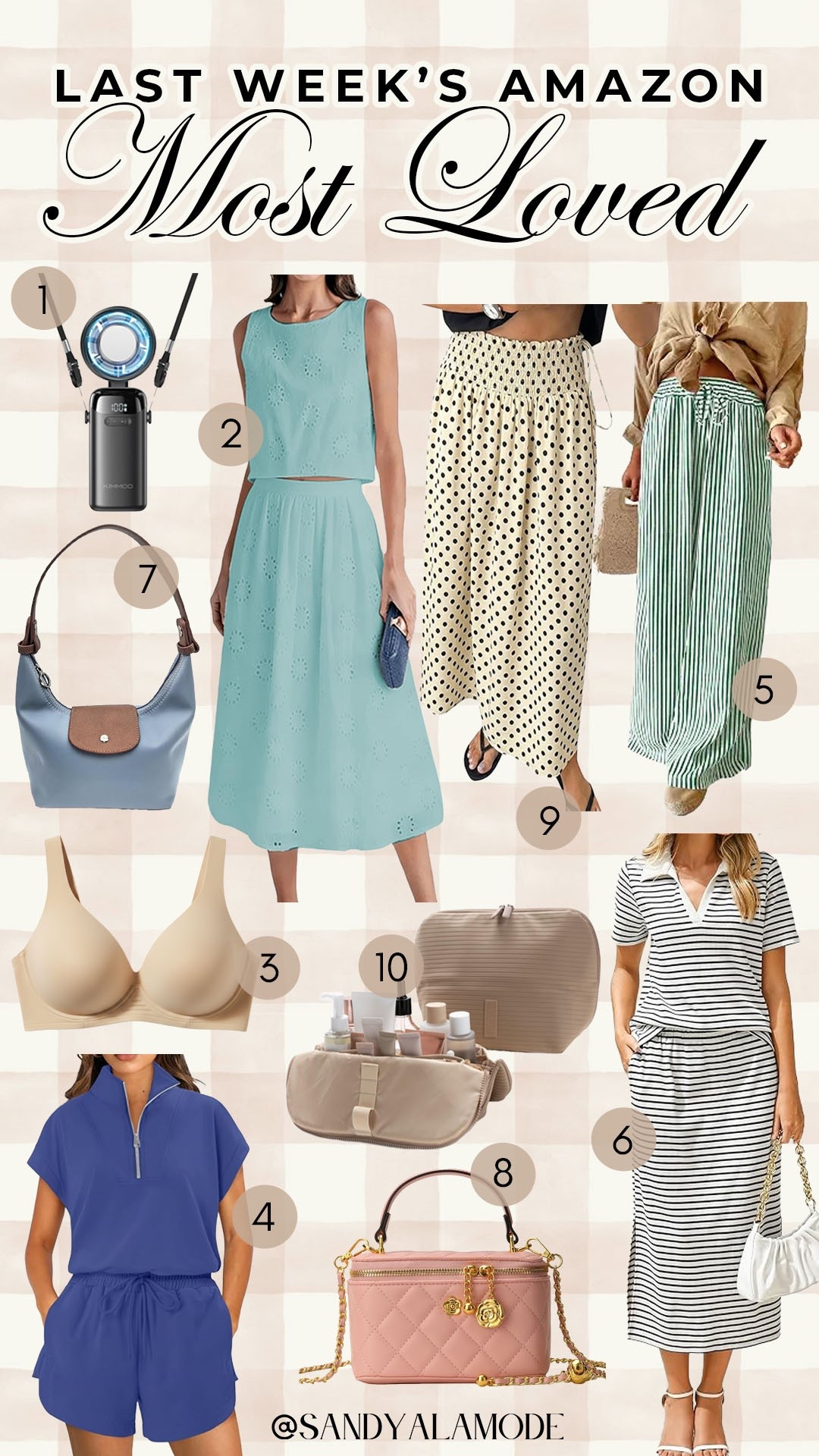 Last weeks Amazon most loved // summer outfit // matching set // seamless bra // bag // travel toiletry bag

#LTKootd #LTKSeasonal #LTKOver40