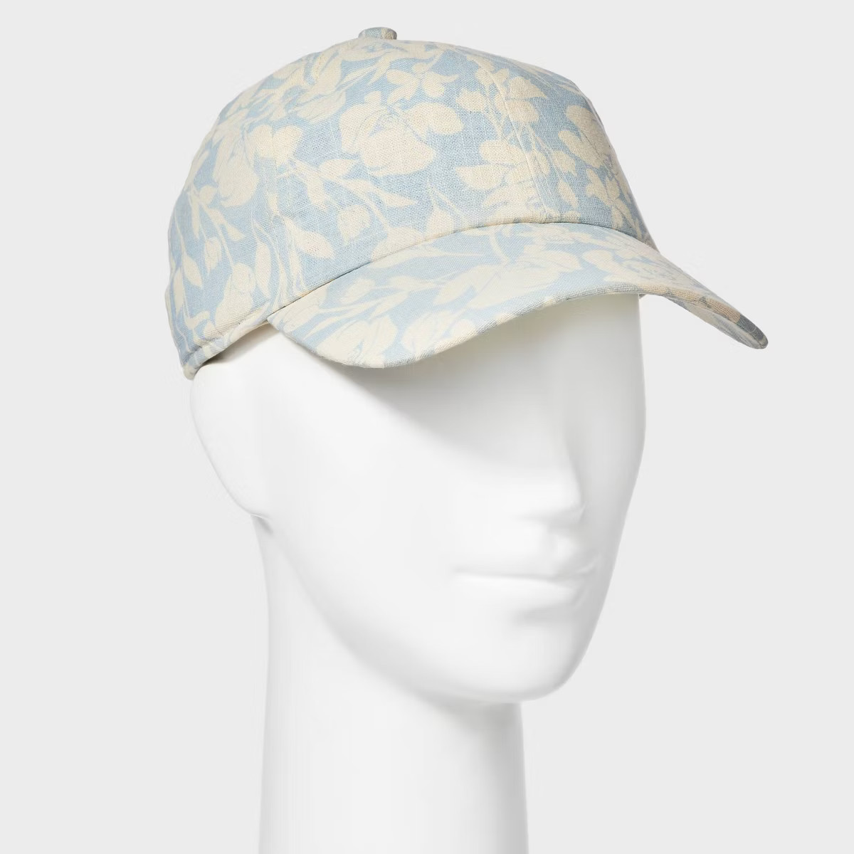 Women's Cotton Floral Print Baseball Hat - A New Day™ Blue: Adjustable Midweight Woven Cap | Target