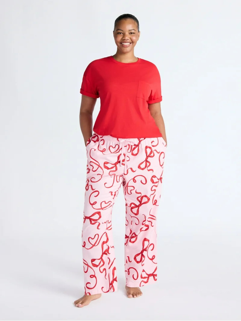 Joyspun Women's Flannel Sleep Pants, 30'' Inseam, Sizes XS-3X | Walmart (US)