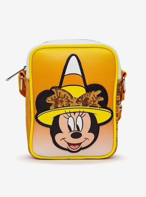 Disney Minnie Mouse Witch with Orange Sequin Bow Crossbody Bag | BoxLunch