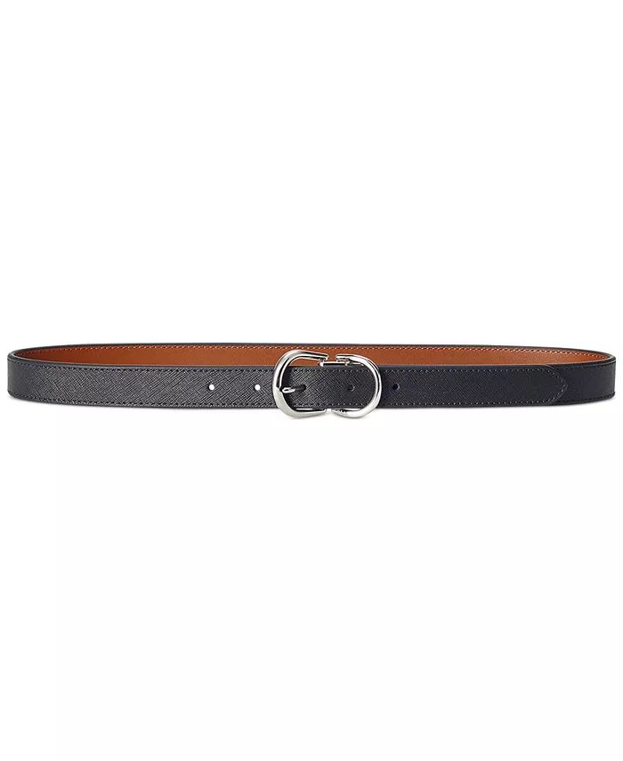 Reversible Crosshatch Leather Belt | Macy's