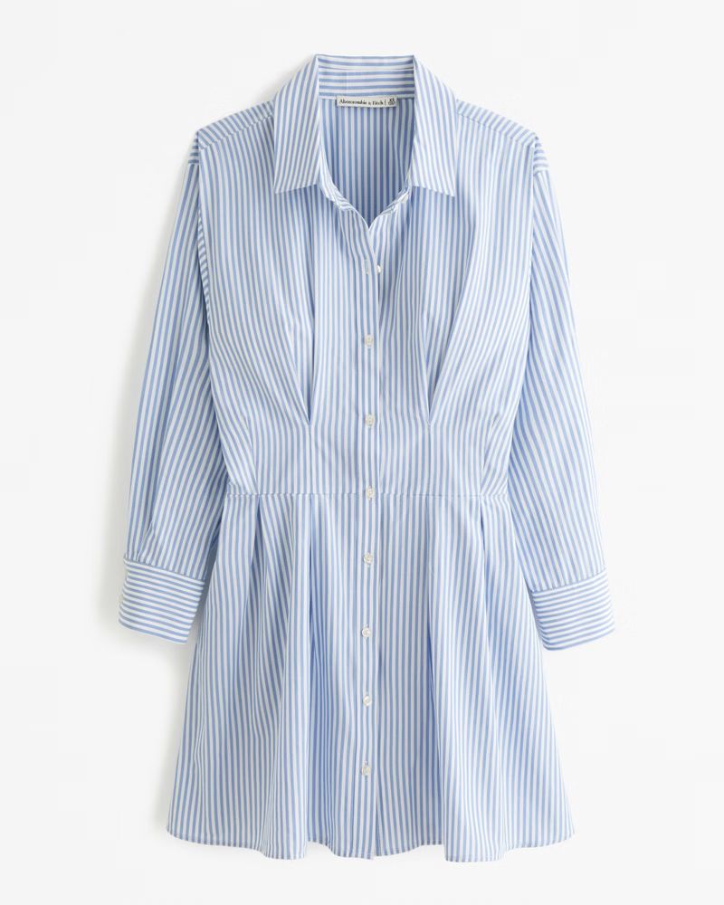 Women's Long-Sleeve Poplin Shirt Dress | Women's 20% Off Select Styles | Abercrombie.com | Abercrombie & Fitch (US)