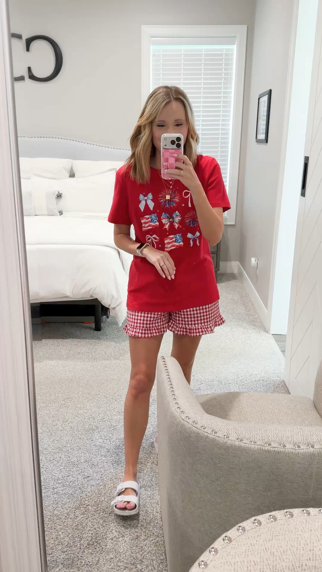 Loving this American flag and bows top! Perfect to wear for the Fourth of July!

#LTKmomlife #LTKSeasonal #LTKootd
