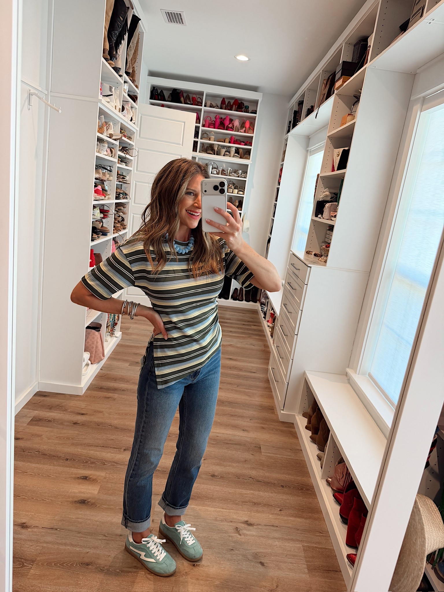 In a small top, size 27 pants, necklace, sneakers and accessories - fits tts.

#LTKootd #LTKgrwm #LTKSeasonal
