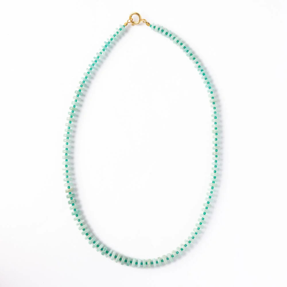Vivianne Amazonite With Green Onyx Necklace 18 | INK+ALLOY