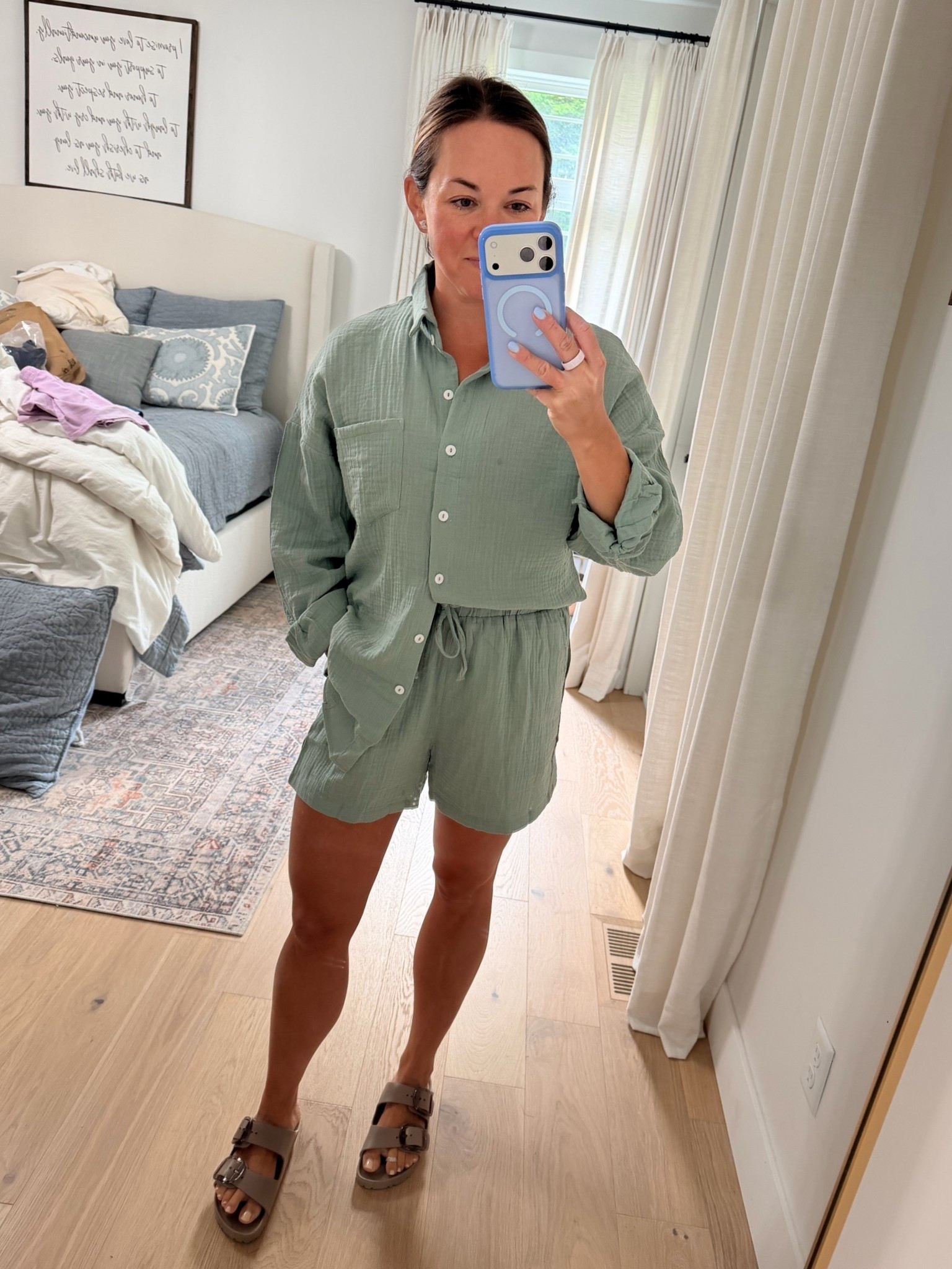 Casual comfy lake weekend fit. Women’s gauze set.

#LTKmomlife #LTKSeasonal #LTKTravel