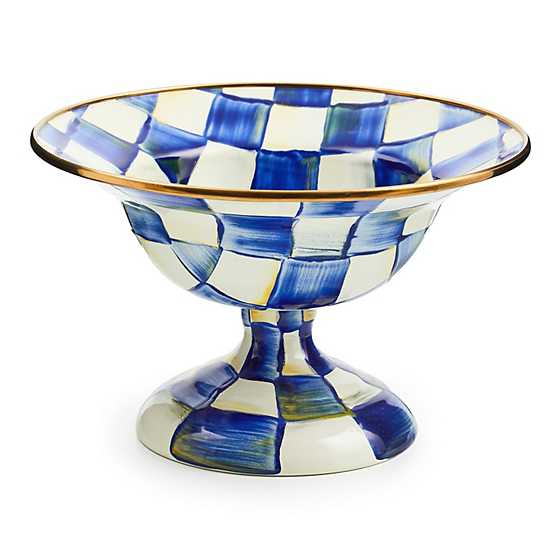 MacKenzie-Childs | Royal Check Enamel Compote - Small | MacKenzie-Childs