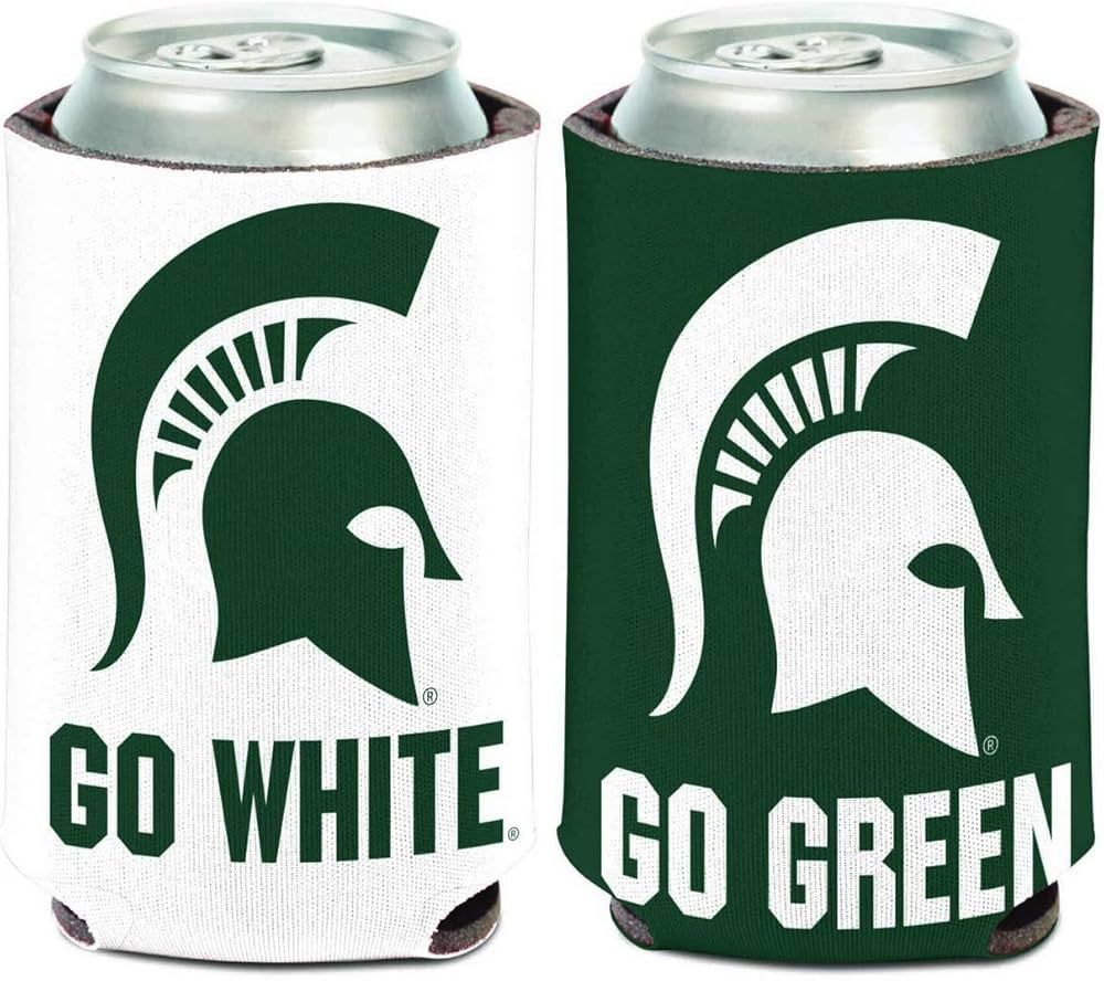 WinCraft NCAA Michigan State Spartans Go Green/White 1 Pack 12 oz. 2-Sided Can Cooler | Amazon (US)