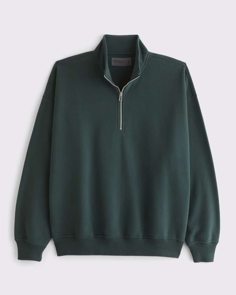 Men's Essential Half-Zip Sweatshirt | Men's A&F Essentials | Abercrombie.com | Abercrombie & Fitch (US)