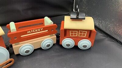 Disney Mickey Wooden Train Set Wooden Train Set Present Child Toy Gift | eBay US