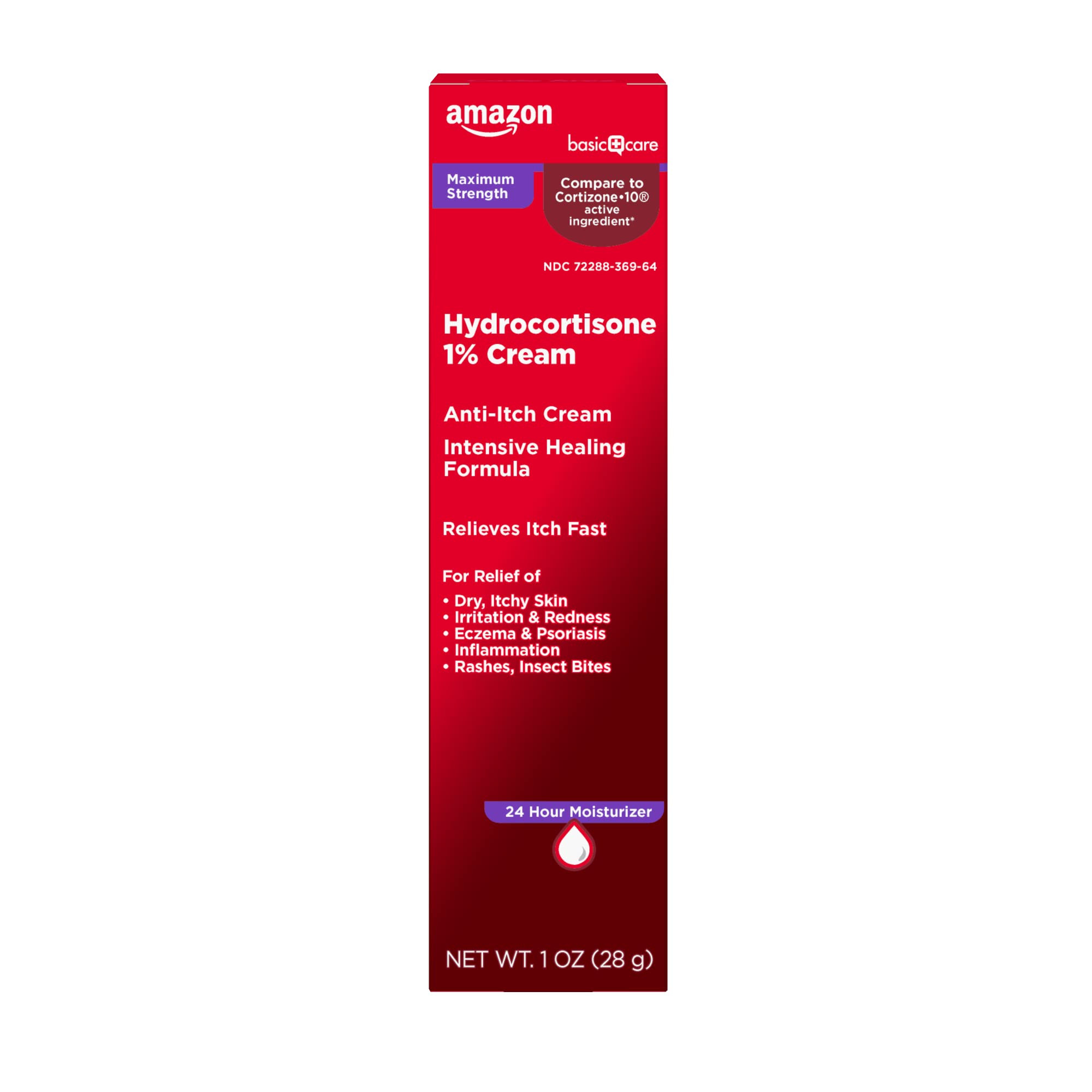 Amazon Basic Care Maximum Strength Anti-Itch Cream, Hydrocortisone 1 Percent Intensive Healing Fo... | Amazon (US)