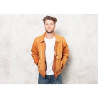 Vintage Brown Leather Jacket . Men 90's Suede Men's Outerwear Unisex Moto Biker Casual Size Large L | Etsy (US)