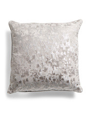 24x24 Oversized Metallic Textured Squares Pillow | TJ Maxx