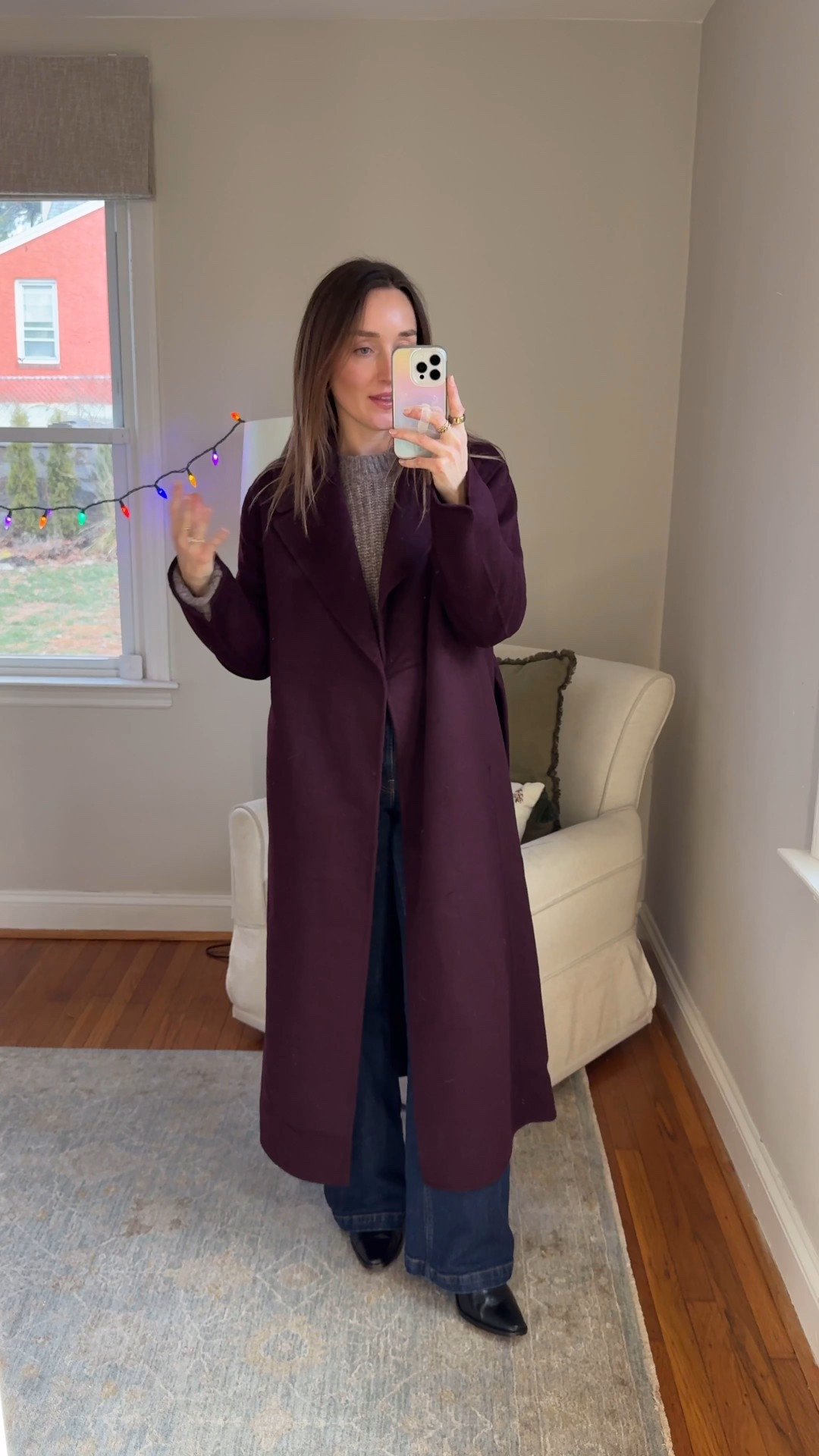 This coat is on sale for $99! Wearing a size XS. Runs pretty oversized.