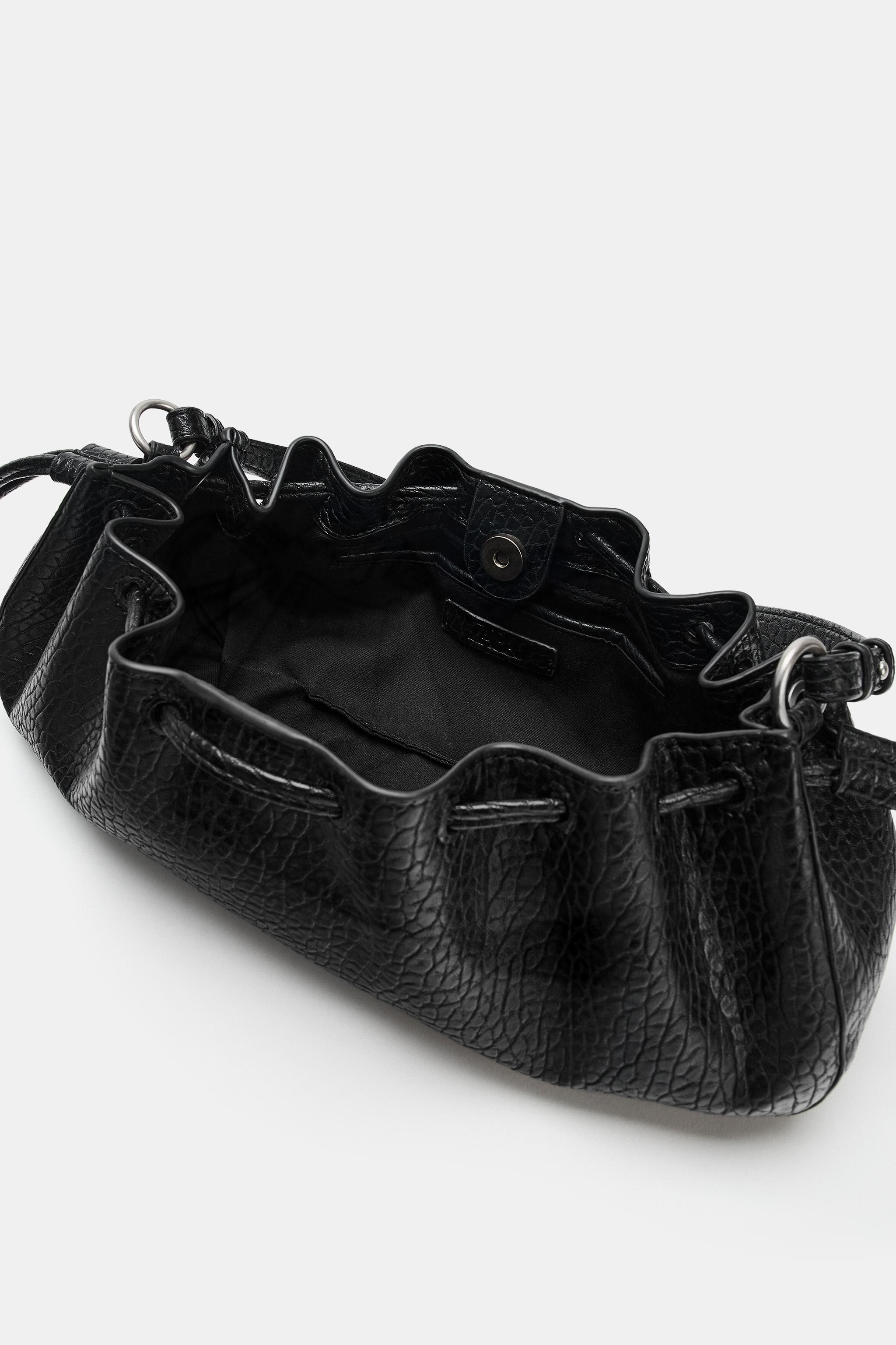 RUCHED ELONGATED SHOULDER BAG | Zara US