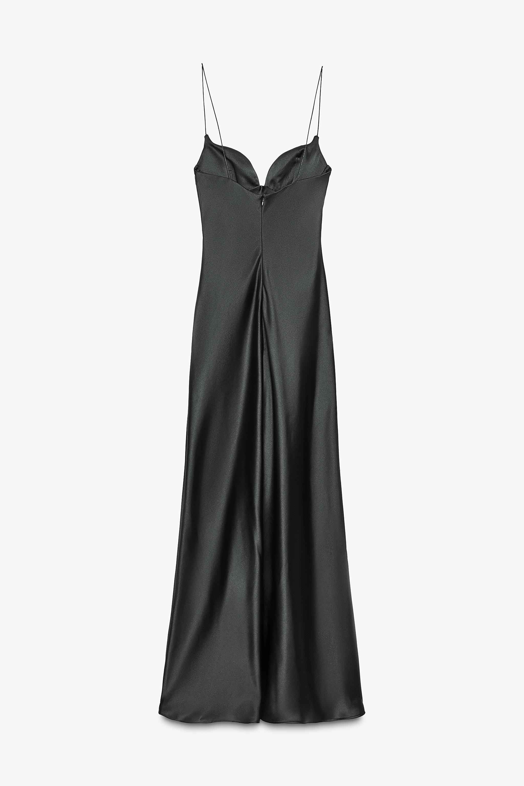 SATIN LONG DRESS | Zara US