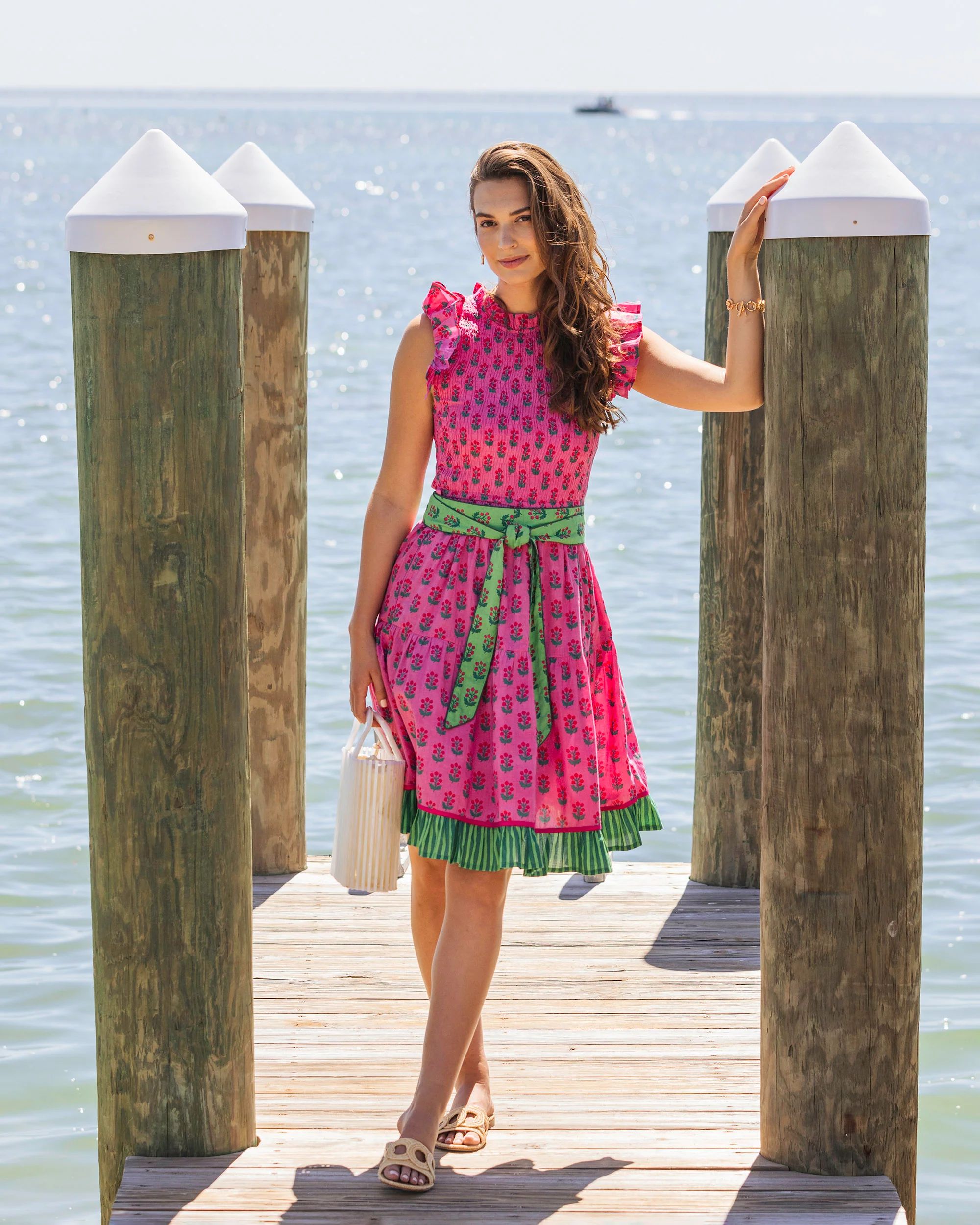 In Bloom - Let&#39;s Ruffle Dress - Pink Cosmos | Printfresh