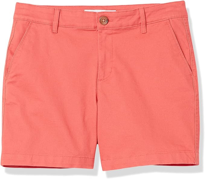 Amazon Essentials Women's Mid-Rise Slim-Fit 5 Inch Inseam Khaki Short (Available in Straight and ... | Amazon (US)
