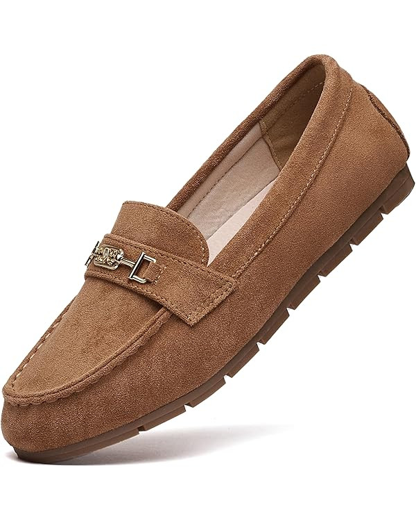 DeYashopin Women's Loafer Shoes Leisure Slip On Work Shoes Comfort Walking Flats | Amazon (US)