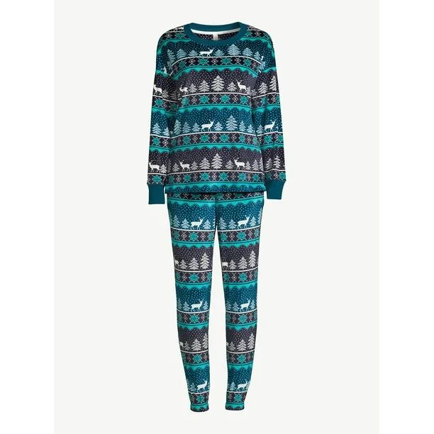 Joyspun Women's Velour Pajama Sleep Set with Eye Mask, 3-Piece, Sizes up to 3X - Walmart.com | Walmart (US)