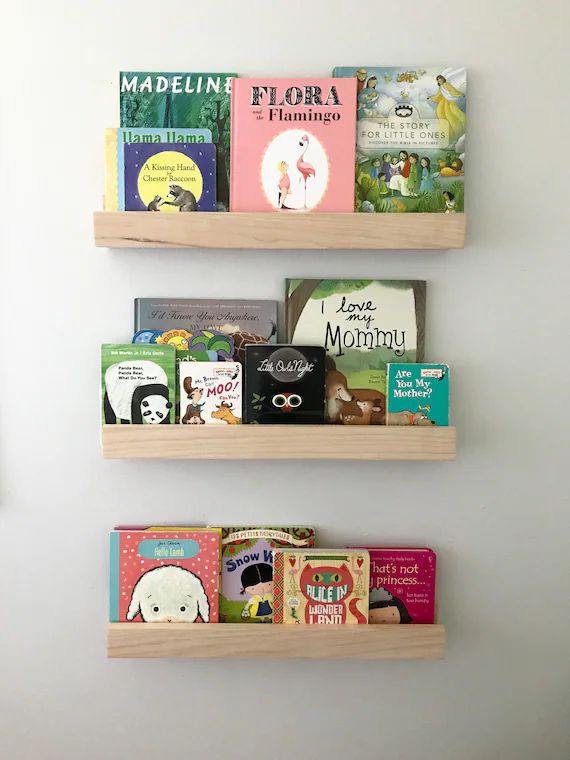 Nursery Shelves - Picture Ledge Shelf - Ledge Shelf - Wood Shelf - Floating Shelf - Book Ledge - ... | Etsy (US)