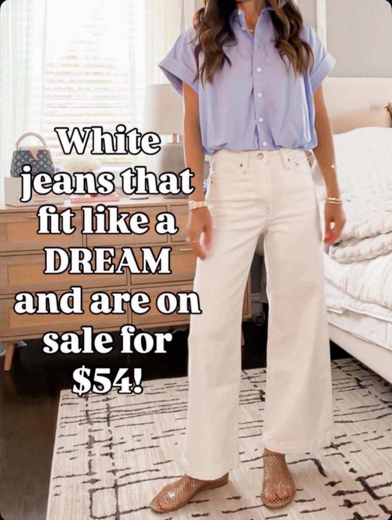 Finally found white jeans that fit perfectly AND aren’t see through 👏⬇️ wearing size 24

#LTKSeasonal #LTKOver40 #LTKootd