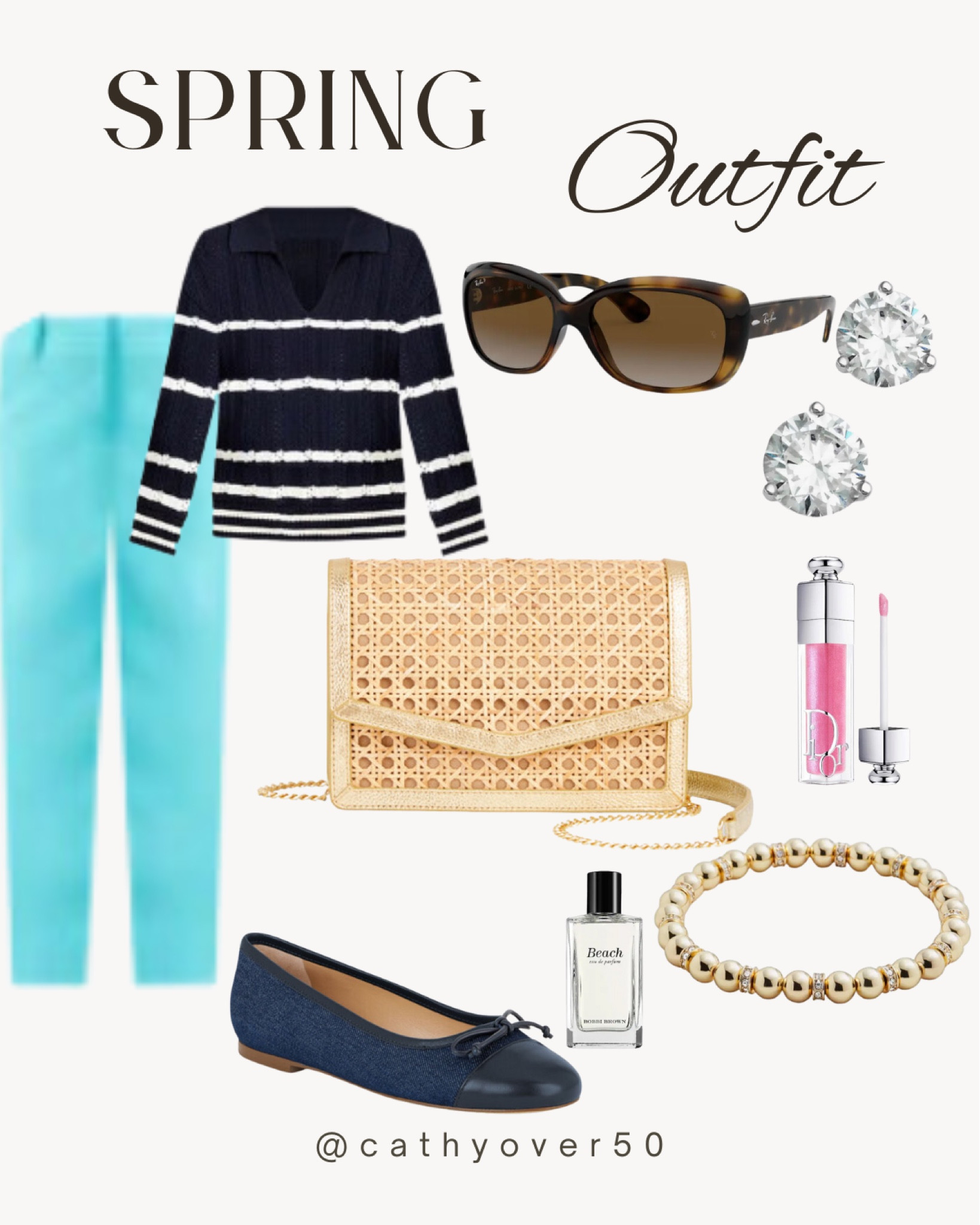 Spring outfit idea for petite women over 40!
#croppants
#strawpurse
#balletflats
#petiteover50
#petiteover60
#applebody
#ltkover50

#LTKplussize #LTKstyletip #LTKover40